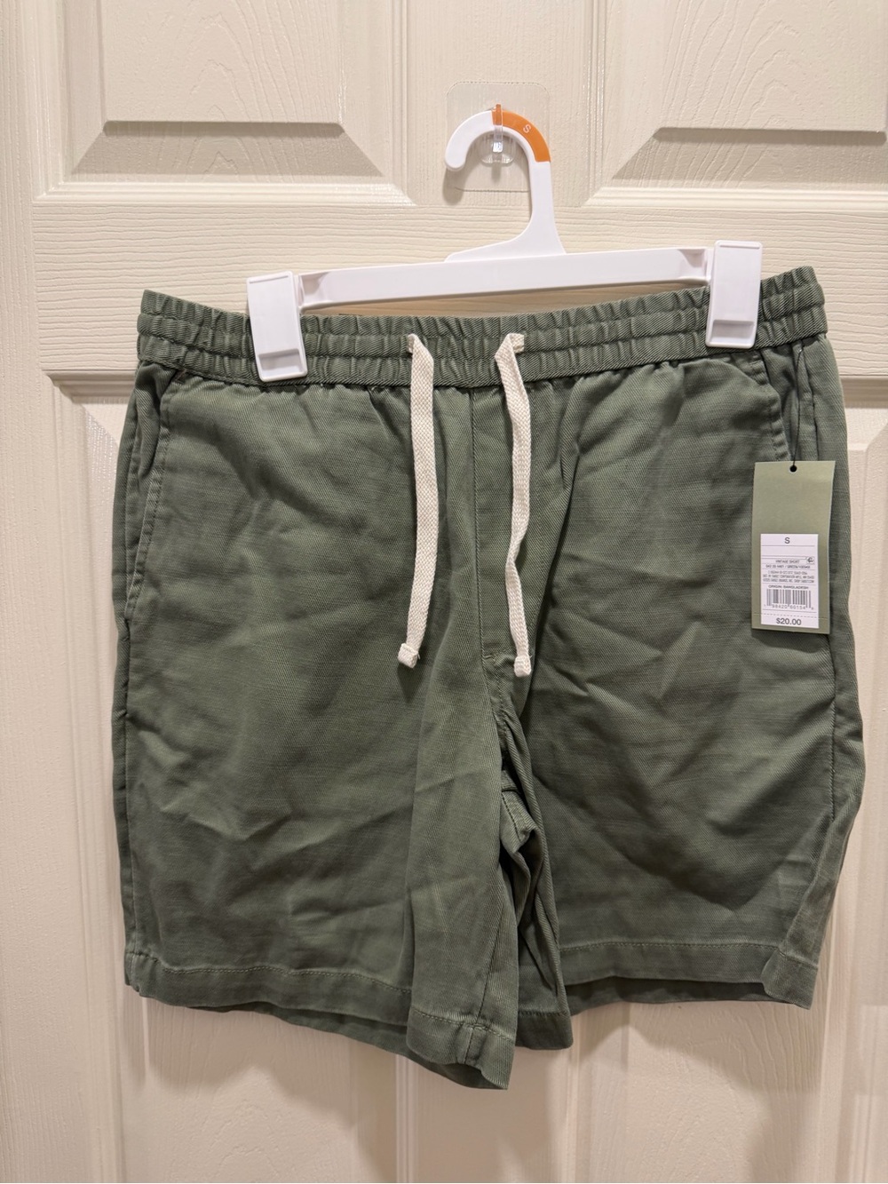 Goodfellow & Co Olive Green “The Vintage”Drawstring Shorts 7” Inseam- Small NWT